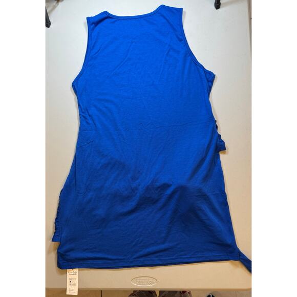 Cupshe Blue Side Tie Sleeveless Swim Cover Up Dress NWT Size XL - Picture 3 of 8